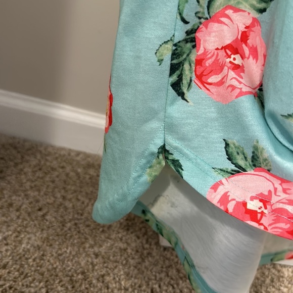 Tickled Teal floral midi skirt - Picture 5 of 8